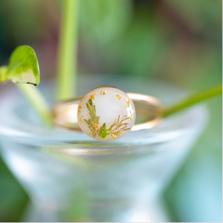Milky Moon DOUBLE BAND 10mm | Breast Milk Ring