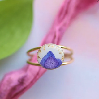 Size 8.5 Milky Moon Double Band Silver