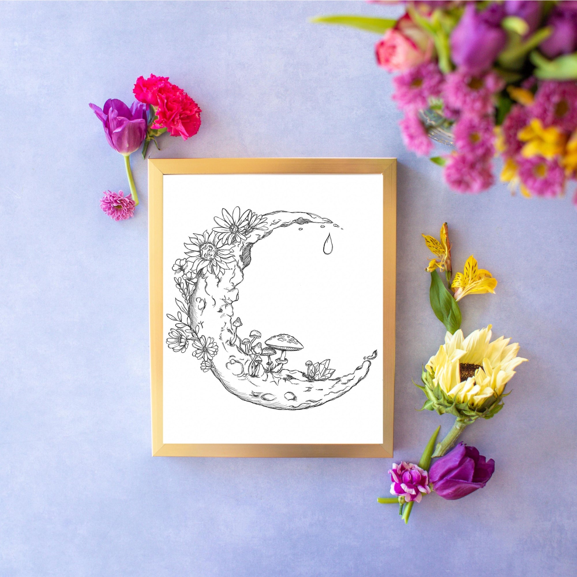 Milky Moon 8x10 Art Print