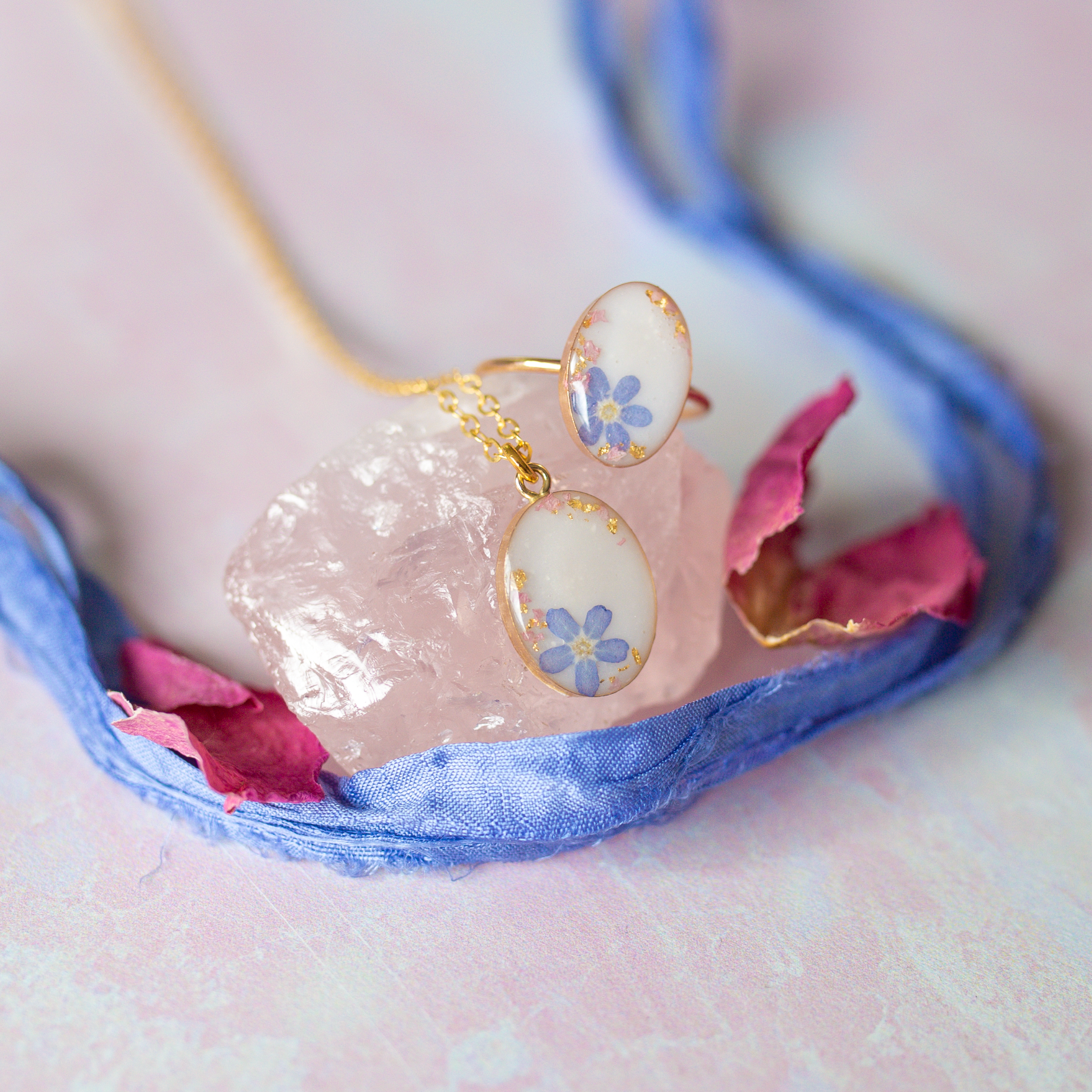 Milky Celebration Duo: Breast Milk Necklace & Ring