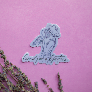 Loved for a lifetime Angel Baby Sticker